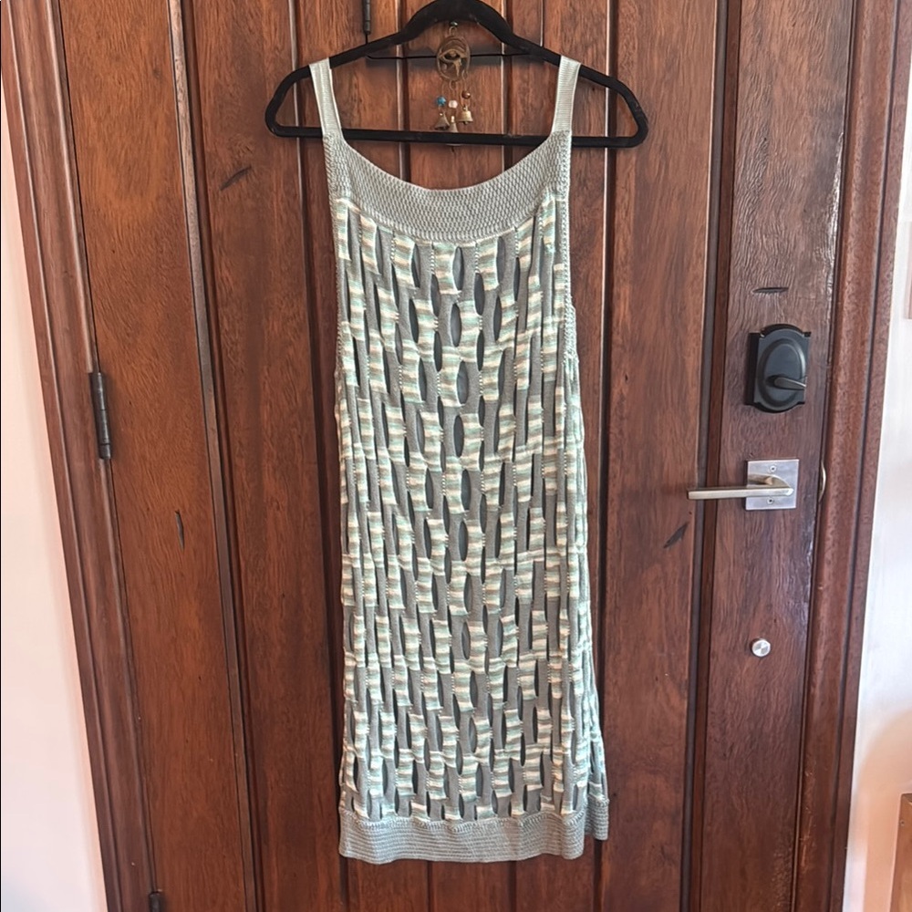 Missoni Green/Gray Sleeveless Knit Dress size Large